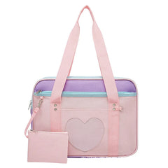 Japanese Preppy Style Pink School Bags for Women Girls
