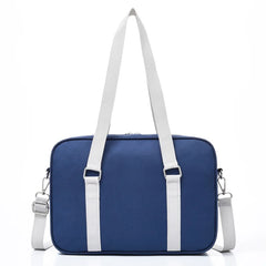 Japanese Style Bag School Girl One Shoulderbag Portable Solid Canvas Shopping