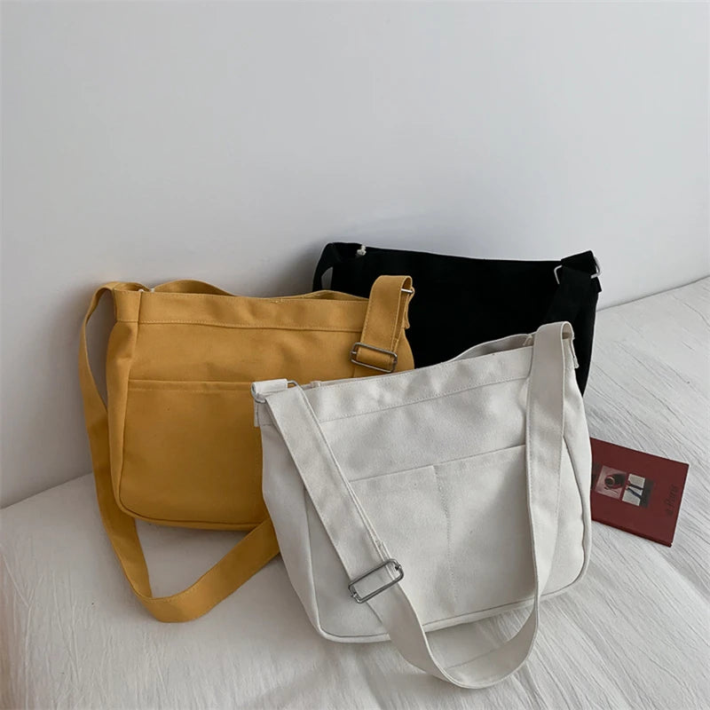 Japanese Style Canvas Shoulder Bag Female Handbag Crossbody Bag