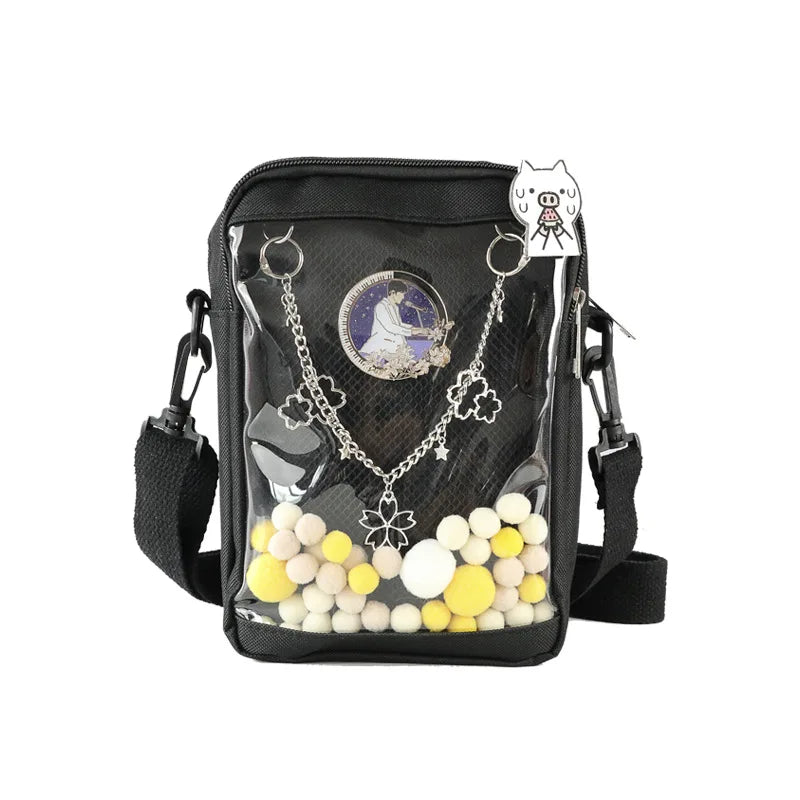 Japanese Transparent Small Square Ita Bag