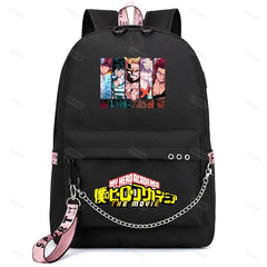 Japanese Women's USB Charging Travel Backpack Waterproof Anti-Theft