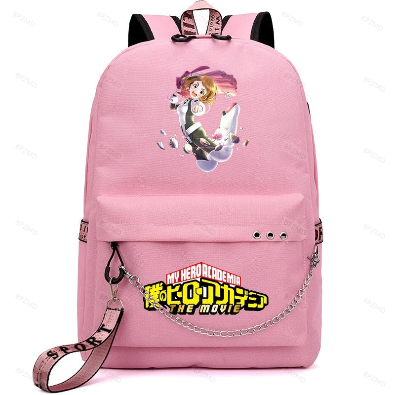 Japanese Women's USB Charging Travel Backpack Waterproof Anti-Theft