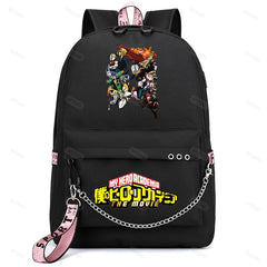 Japanese Women's USB Charging Travel Backpack Waterproof Anti-Theft