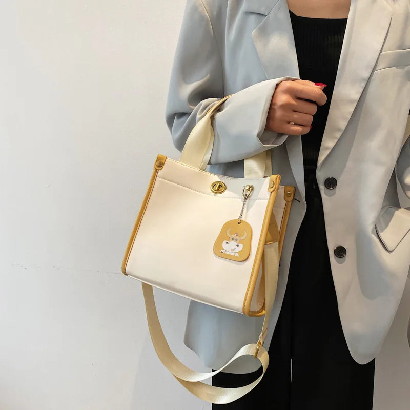 Japanese Element Large Capacity Handbag Messenger Bag