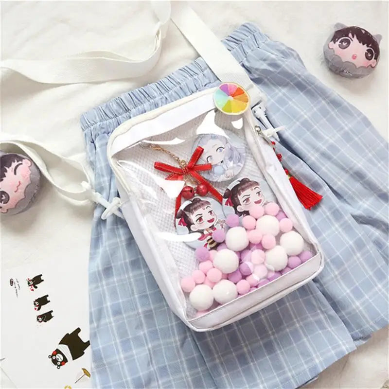 Japanese Transparent Small Square Pain Bag Diagonal Ita Bag