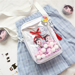 Japanese Transparent Small Square Pain Bag Diagonal Ita Bag