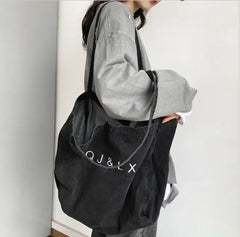Japanese Youth Denim Canvas Bag Large Capacity Messenger Bag
