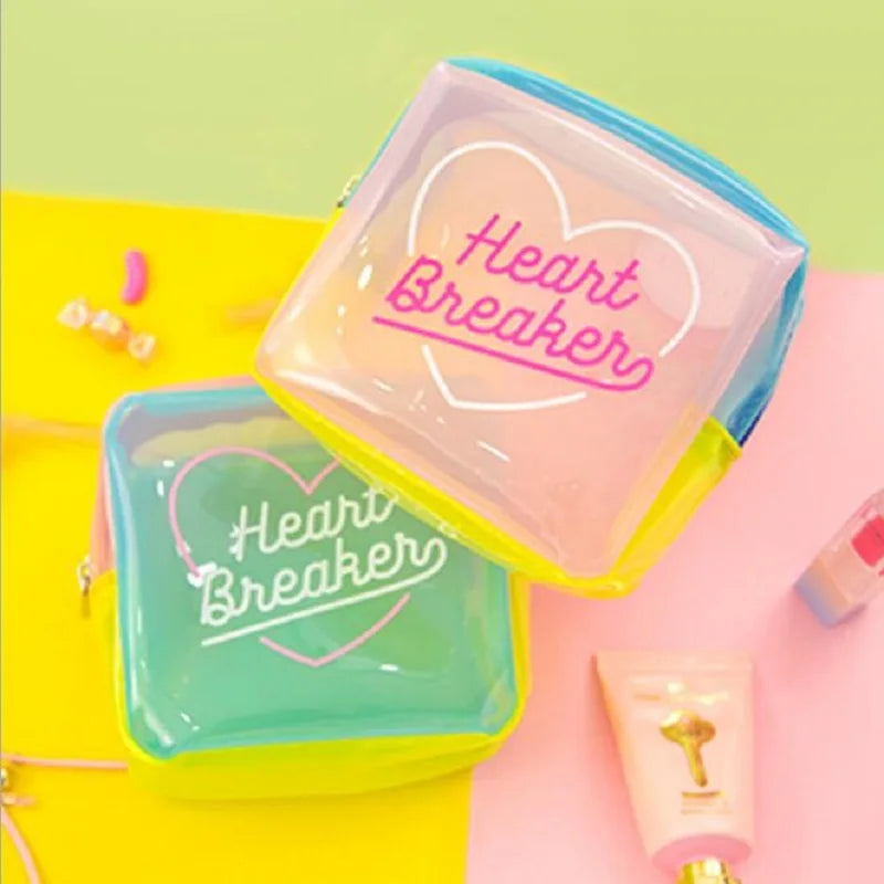 Patchwork Jelly Cosmetic Bag Waterproof Travel Wash Case Lucency Toiletry Bag