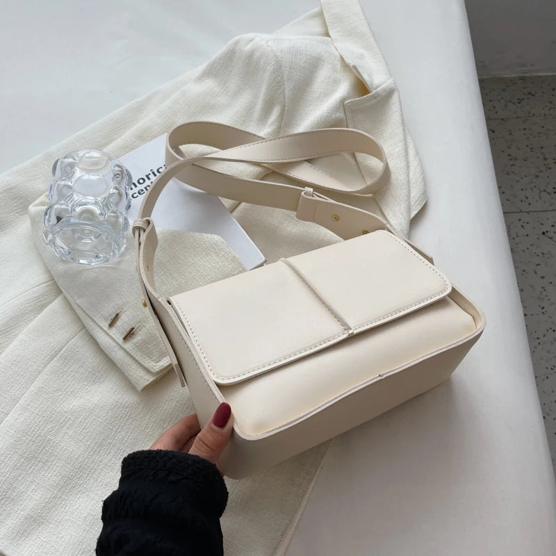 Flap Crossbody Bag Winter Trends Women PU Leather Shoulder Handbag