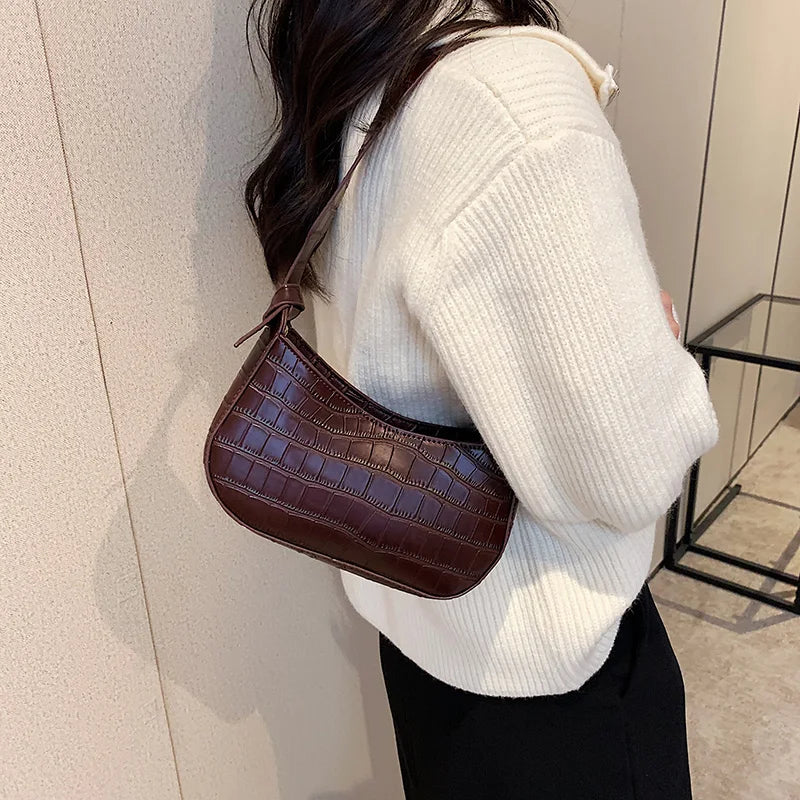 Small PU Leather Saddle Bag for Women