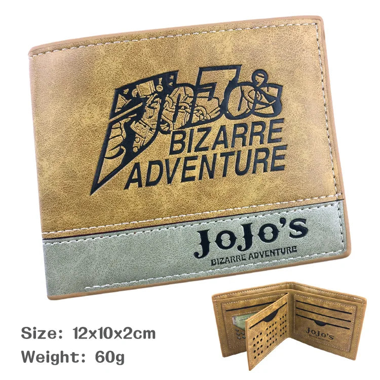 Jo Jo Bizarre Adventure Short Leather Wallet Purse Money Holder