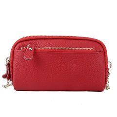 Leather Women Shoulder Bags Versatile Mobile Phone Chain Bag Large Clutch Wallet