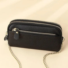 Leather Women Shoulder Bags Versatile Mobile Phone Chain Bag Large Clutch Wallet
