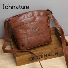 Soft Leather Shoulder Bag Women Large Capacity Crossbody Bags