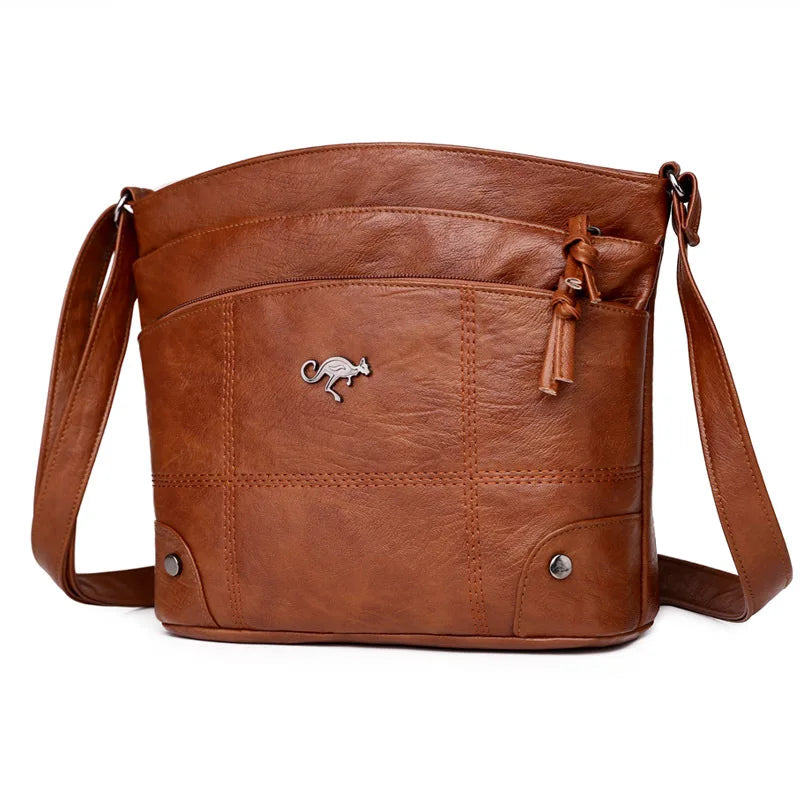 Soft Leather Shoulder Bag Women Large Capacity Crossbody Bags