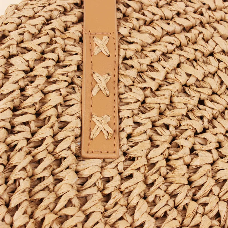 Summer Straw Bag Large Capacity Women Shoulder Beach Bag