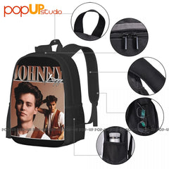 Johnny Depp 90'S Backpack Large Capacity Gym Art Print Shopping Bag