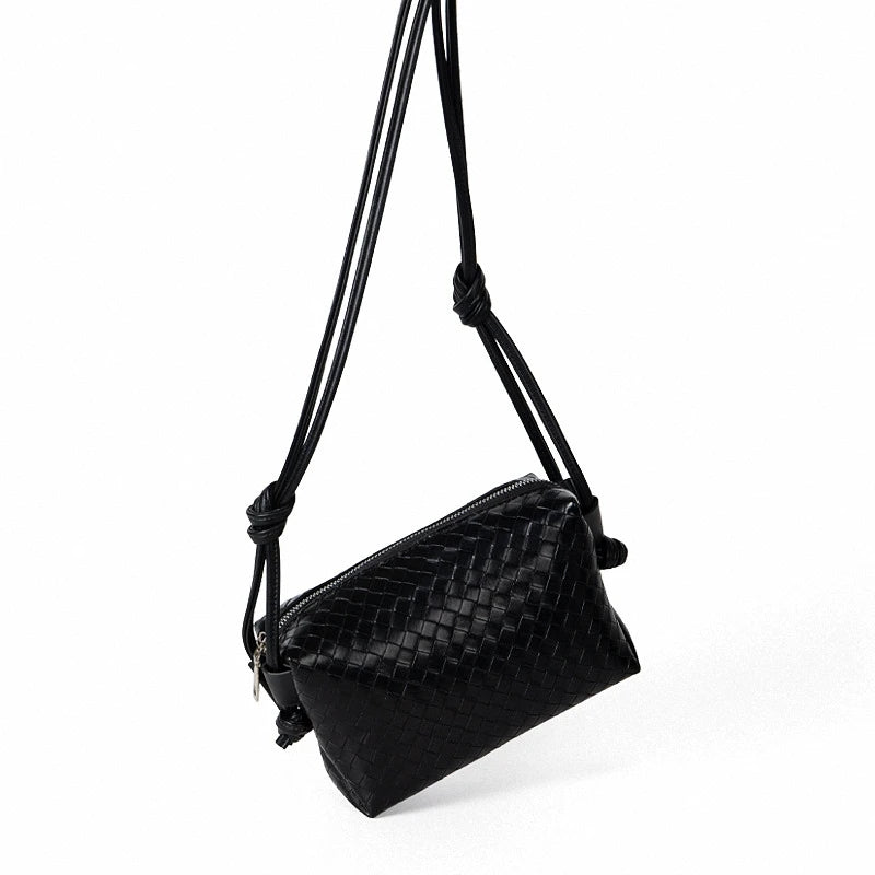 Women PU Leather Shoulder Bags Woven Crossbody Bag Handbags Totes
