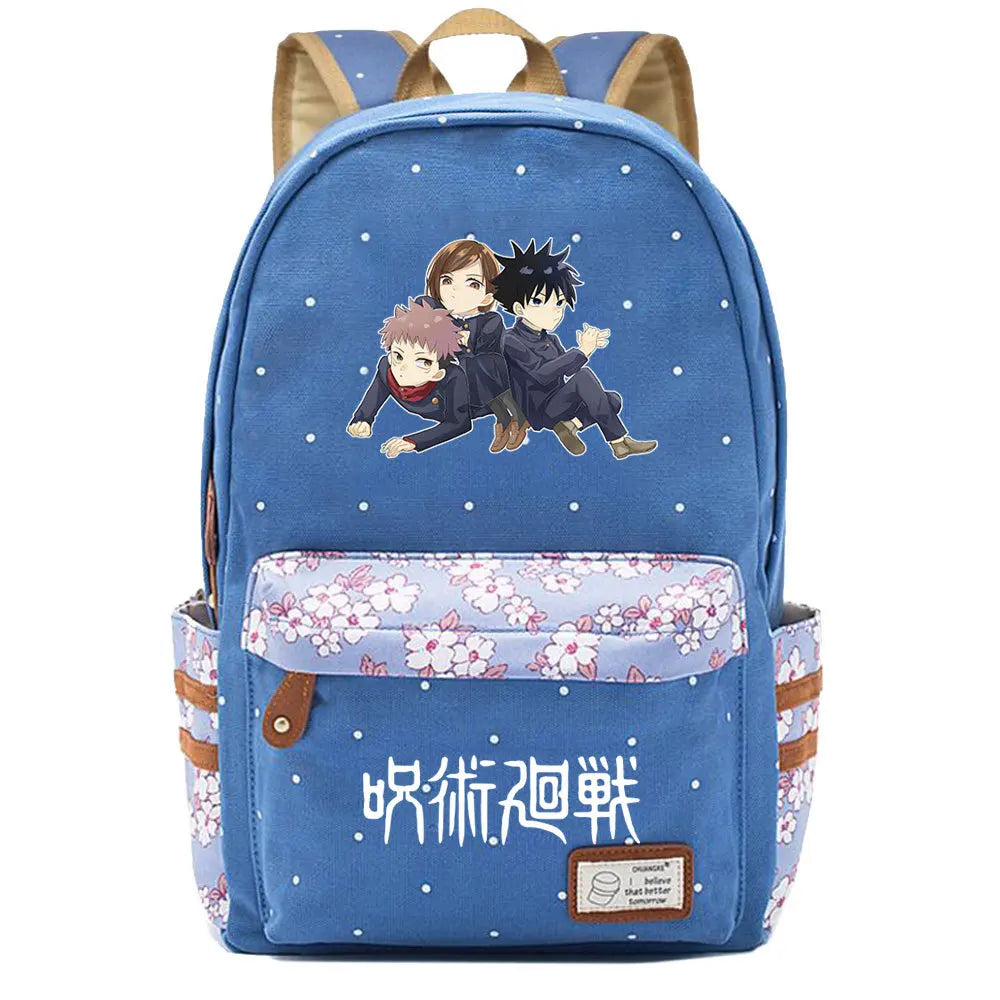 Jujutsu Kaisen Teen Zip Pack Casual Backpack Unisex Student Schoolbag