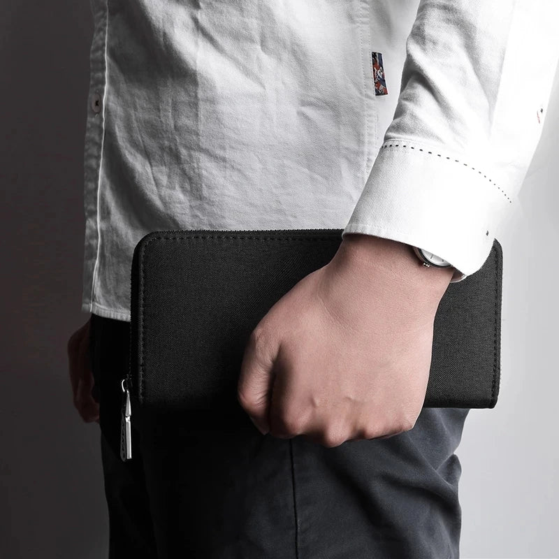 KAKA Men's Long Wallet Clutch Money Clip Coins Pocket Large Capacity