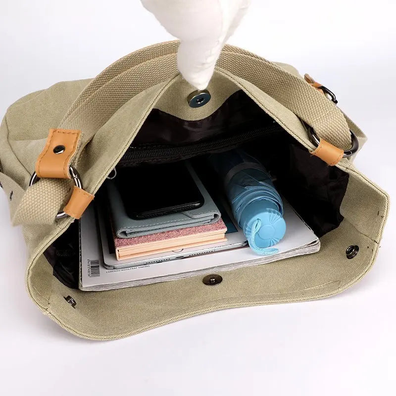 Canvas Shoulder Crossbody Bag for Women Summer Travel Handbag