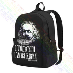 Karl Marx Capitalism Communism Socialism Marxism 01 Large Capacity Backpack