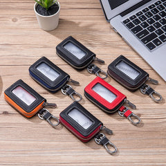 Men's Leather Waist Hanging Key Bag First Layer Cowhide Car Key Bag