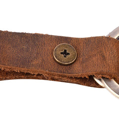 Vintage Leather Key Chain Holder Case Car Keychain Ring Cover