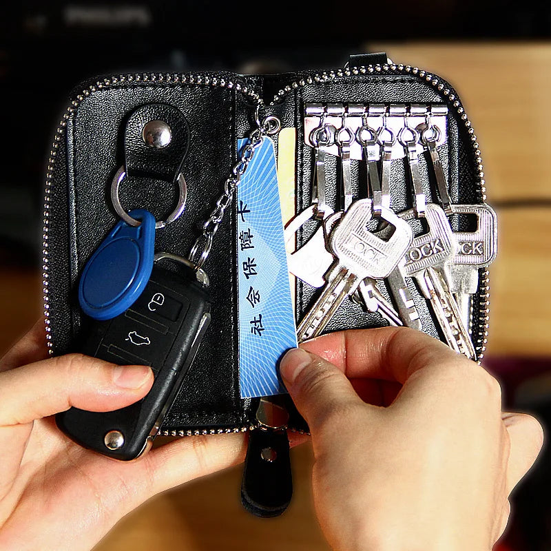Leather Key Holder Wallet for Men & Women