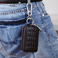 Unisex Alligator-grained Key Wallet Leather Case