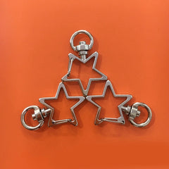 Keychain Key Clasp Lobster Claw Clip Swivel Rings Spring Star Metal Buckle