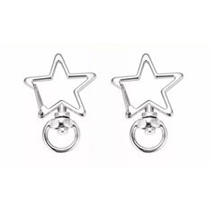 Keychain Key Clasp Lobster Claw Clip Swivel Rings Spring Star Metal Buckle