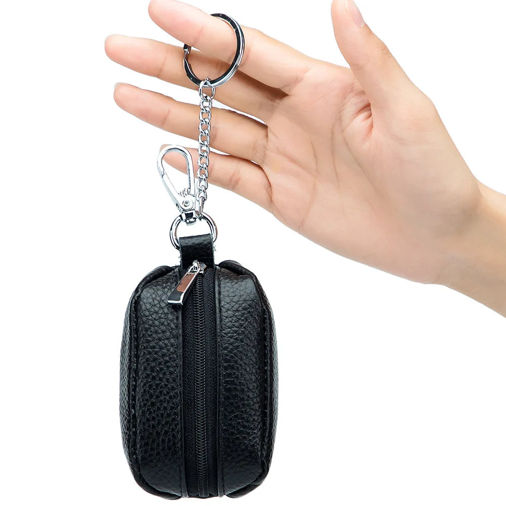 Keychain Wallets Zipper Pouch PU Leather Key Pouch Bag