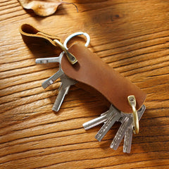 Keycord Leather Car Key Chain Buckle Car Key Ring DIY Car Accessories