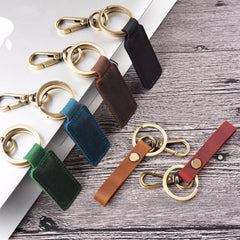 Keycord Leather Crazy Horse Leather Key chain Gift For Car Key