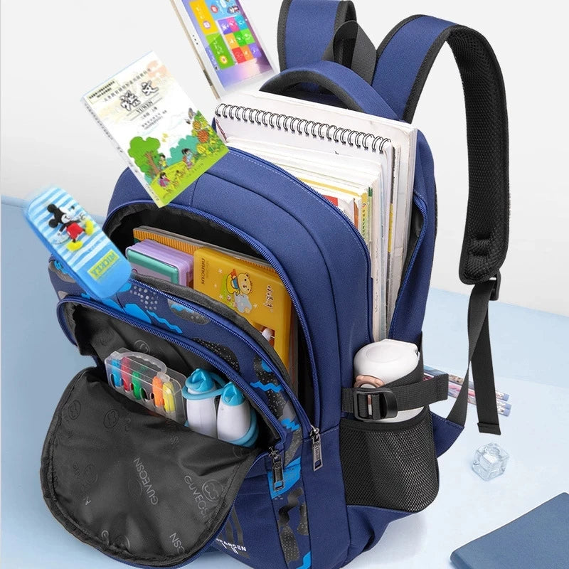 Kids School Backpack Boys Orthopedic Waterproof Primary Schoolbag