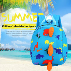 Kids Dinosaur Backpack Kindergarten Student Anti-Lost School Bags Cartoon