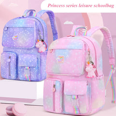 Rainbow School Backpack Water Resistant for Kids