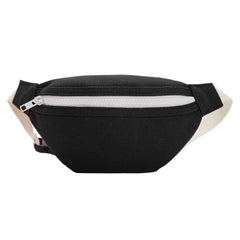 Girls Casual Waist Bag Canvas Chest Bum Belt Pack Zip Lightweight Shoulder Pouch