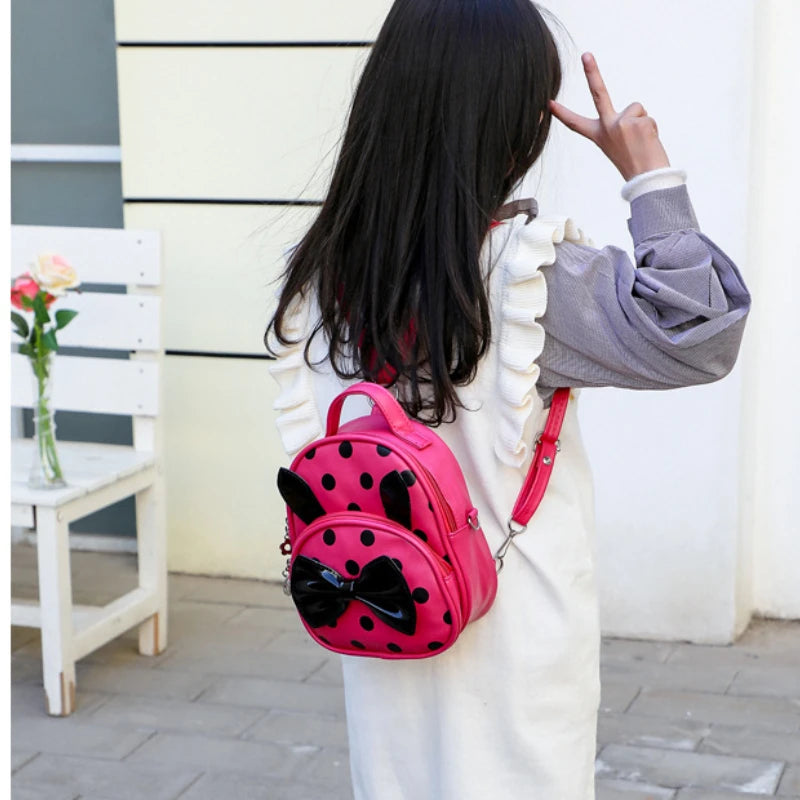 Kids Mini Backpack Dot School Bags Baby Girls Travel Toddler Back Pack