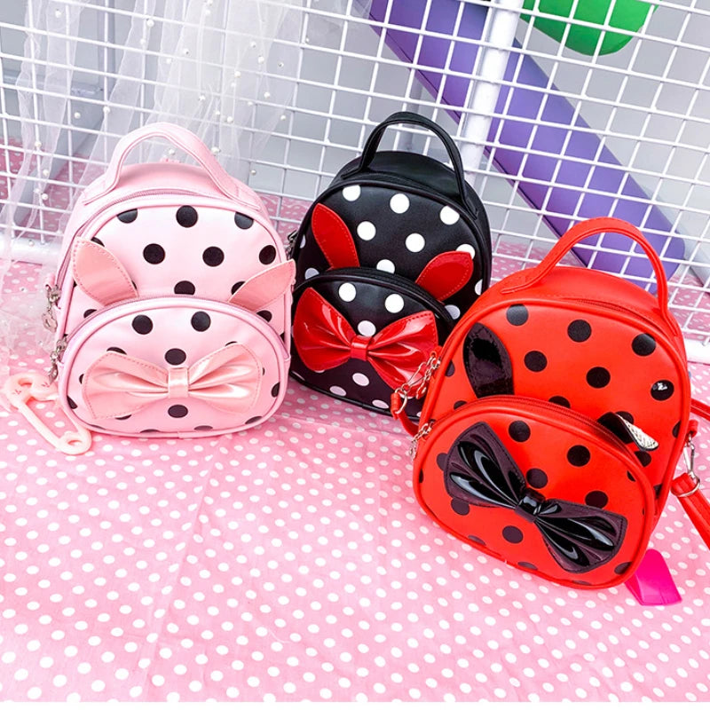 Kids Mini Backpack Dot School Bags Baby Girls Travel Toddler Back Pack