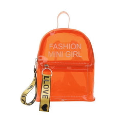 Kids Mini Backpack Purse PVC Transparent Double Shoulder Bags for Girls