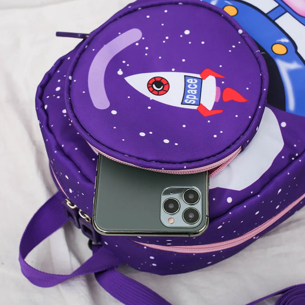 Kids Rocket Casual Backpack Travel Bags Cartoon 3D Boys Girls School Bag