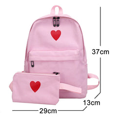 Girls Canvas Backpack Student Bags Travel Bags Lightweight School Bags