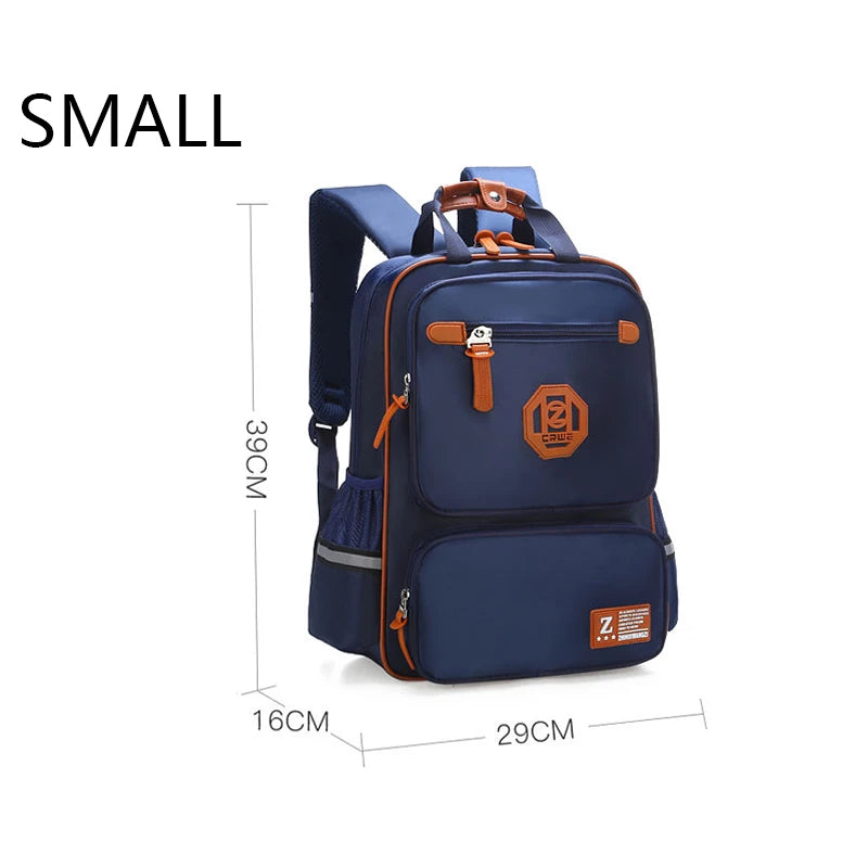 Boys School Backpack Orthopedic Waterproof Nylon Bookbag