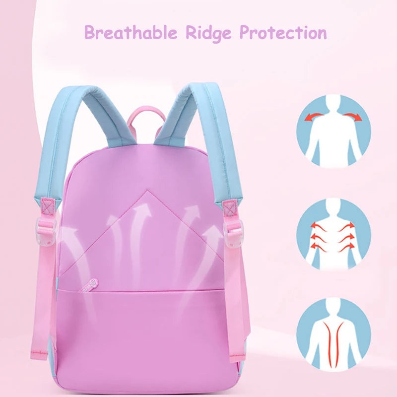 Kids Schoolbag Girl Waterproof Book Bag Cartoon Clouds Backpack