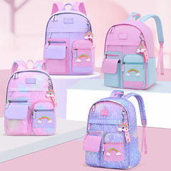 Kids Schoolbag Girl Waterproof Book Bag Cartoon Clouds Backpack