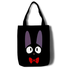 Kiki's Jiji Cat Canvas Shoulder Bag Eco Friendly Shopping School Book Bag