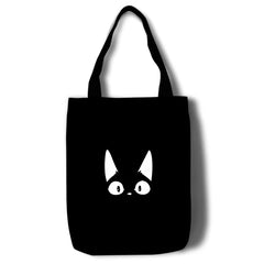 Kiki's Jiji Cat Canvas Shoulder Bag Eco Friendly Shopping School Book Bag