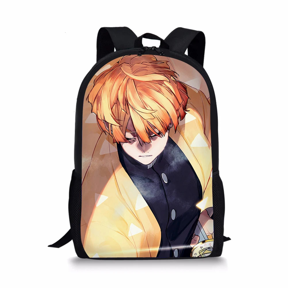 Kimetsu No Yaiba Style Large Schoolbag Waterproof Bagpack